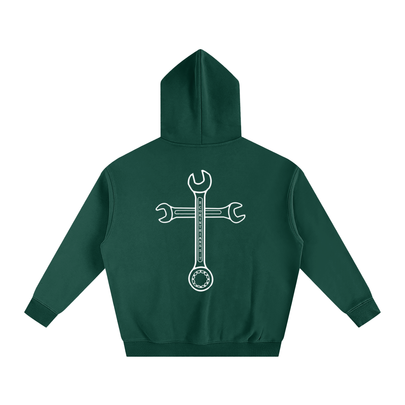 Driven By Faith Cross Back Oversize Fleeced Hoodie