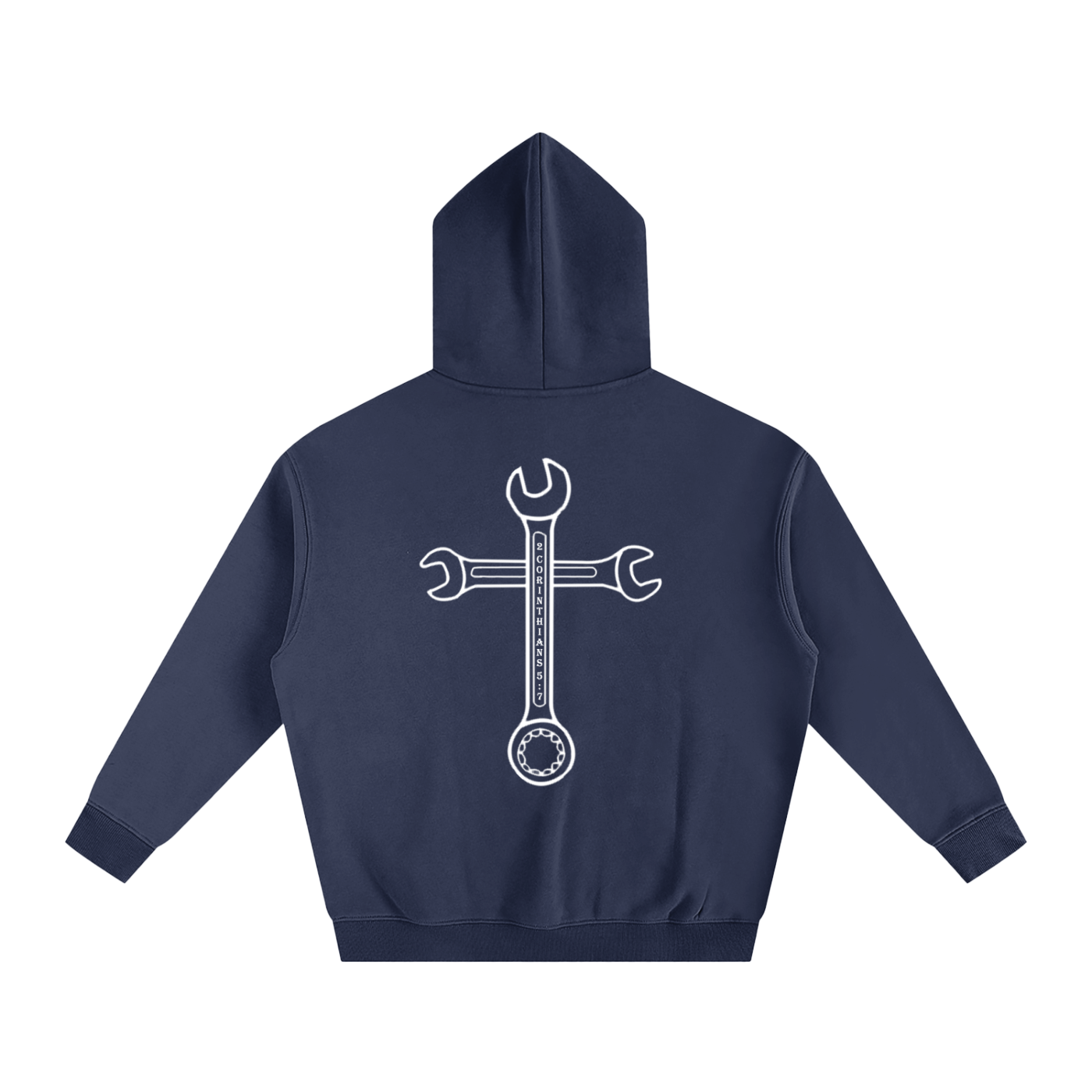Driven By Faith Cross Back Oversize Fleeced Hoodie