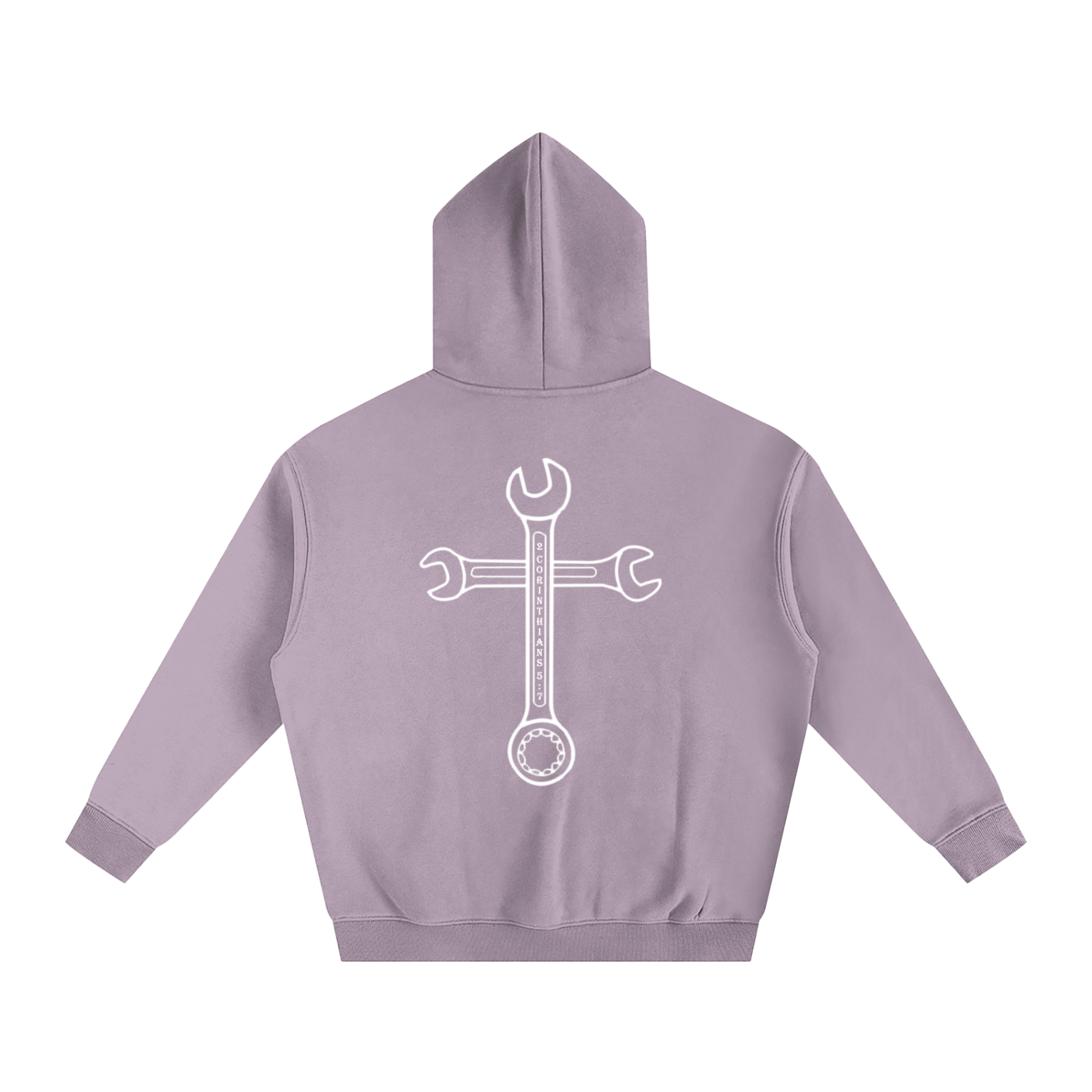 Driven By Faith Cross Back Oversize Fleeced Hoodie