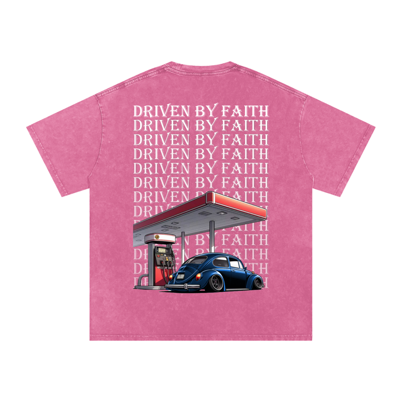 Driven By Faith Volkswagen Beetle Oversized Cotton T-Shirt