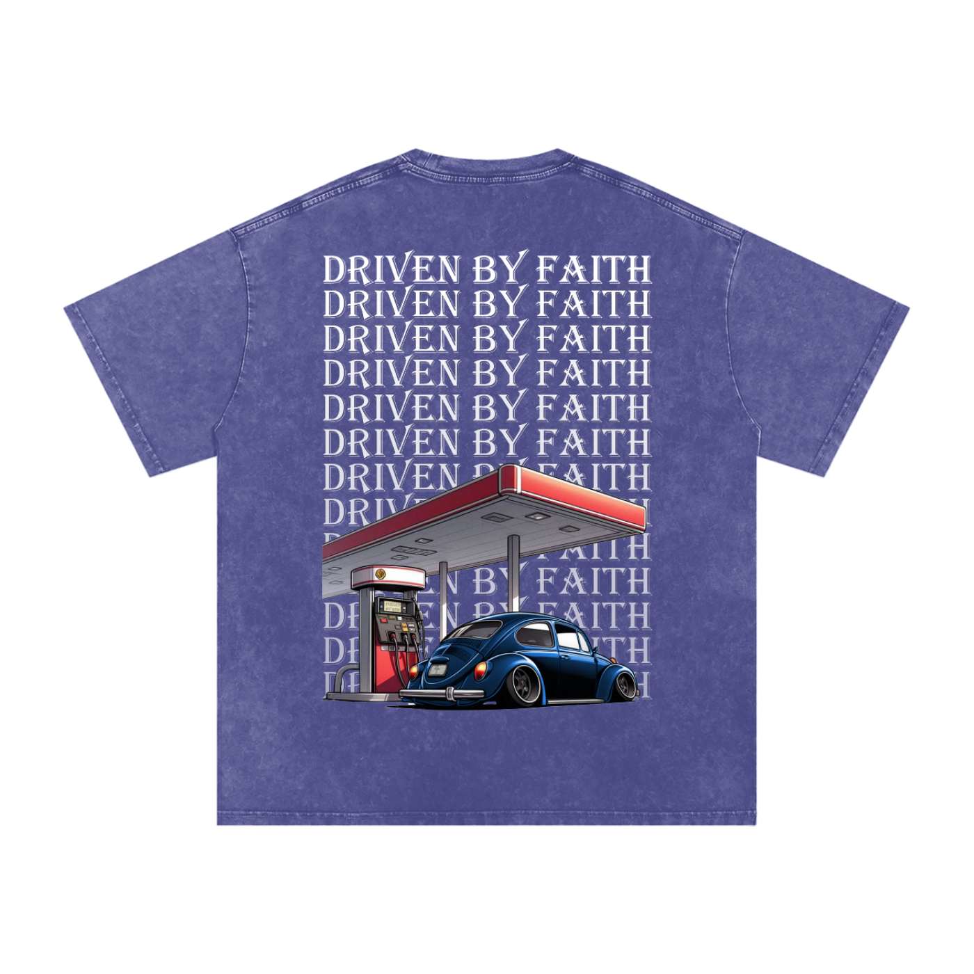 Driven By Faith Volkswagen Beetle Oversized Cotton T-Shirt