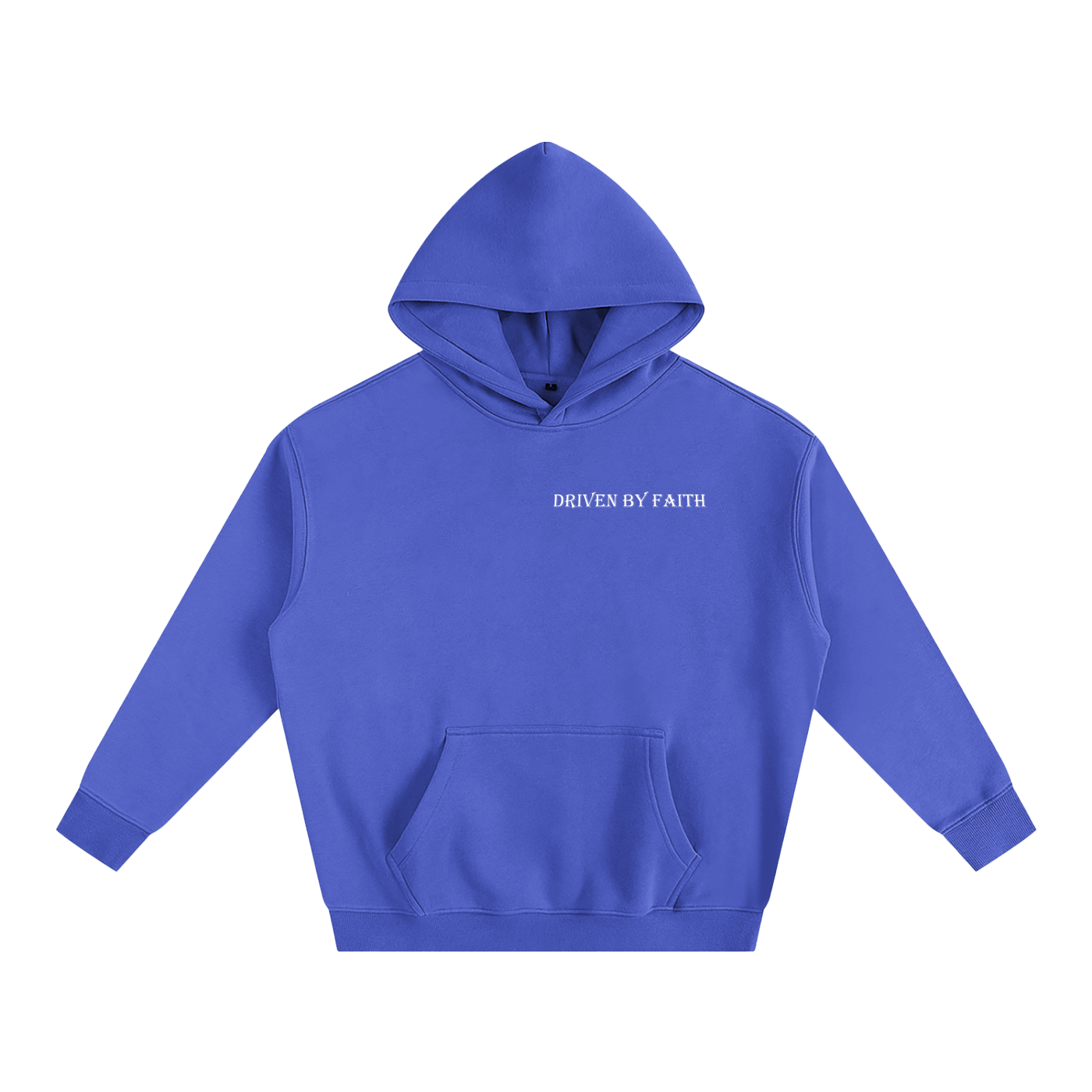 Driven By Faith Cross Powered by God Back Oversize Fleeced Hoodie