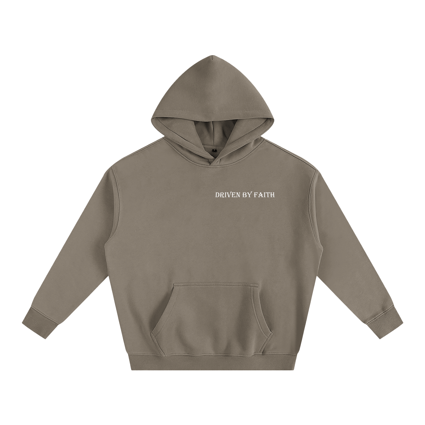 Driven By Faith Cross Back Oversize Fleeced Hoodie