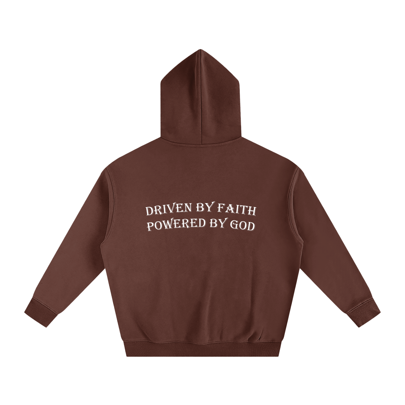 Driven By Faith Powered By God Back Oversize Fleeced Hoodie