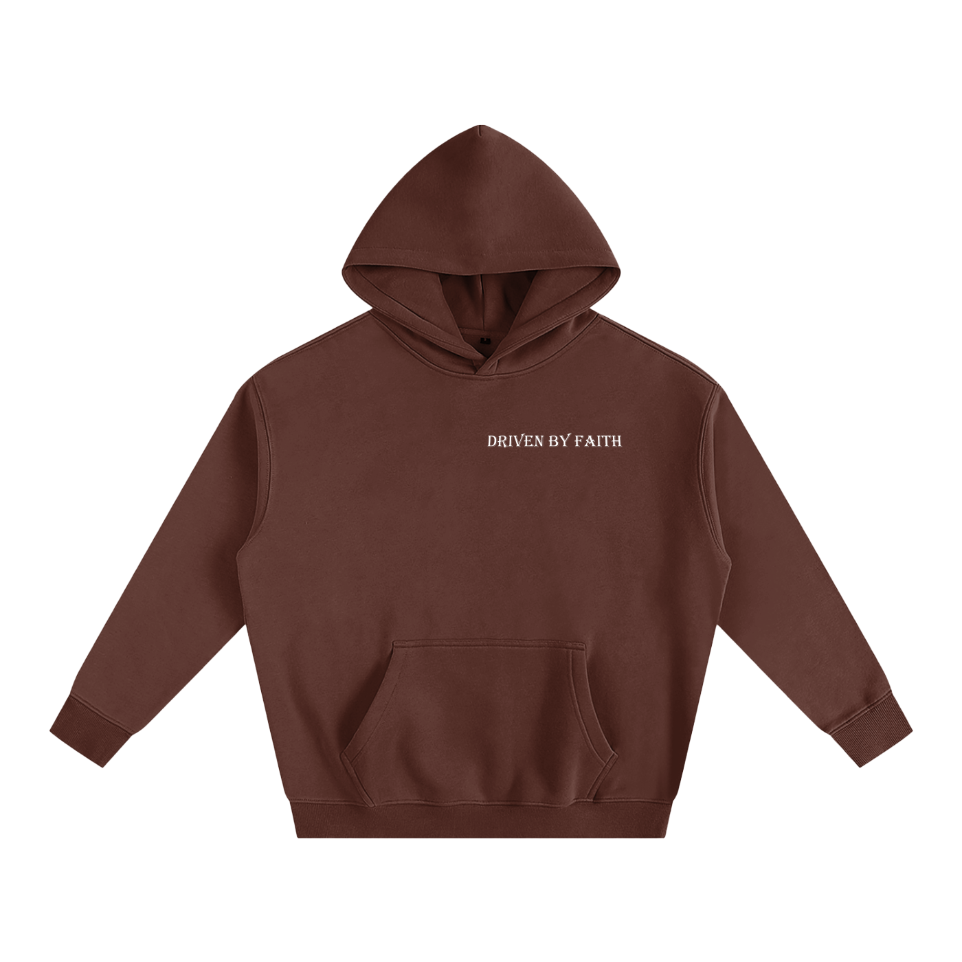 Driven By Faith Cross Back Oversize Fleeced Hoodie