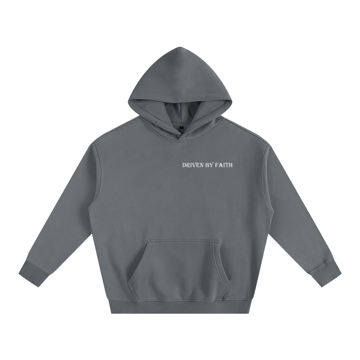 Driven By Faith Cross Back Oversize Fleeced Hoodie