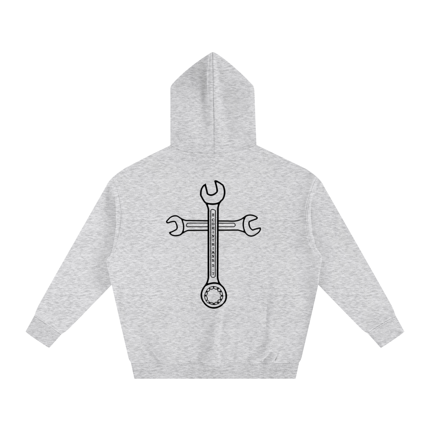 Driven By Faith Cross Back Oversize Fleeced Hoodie
