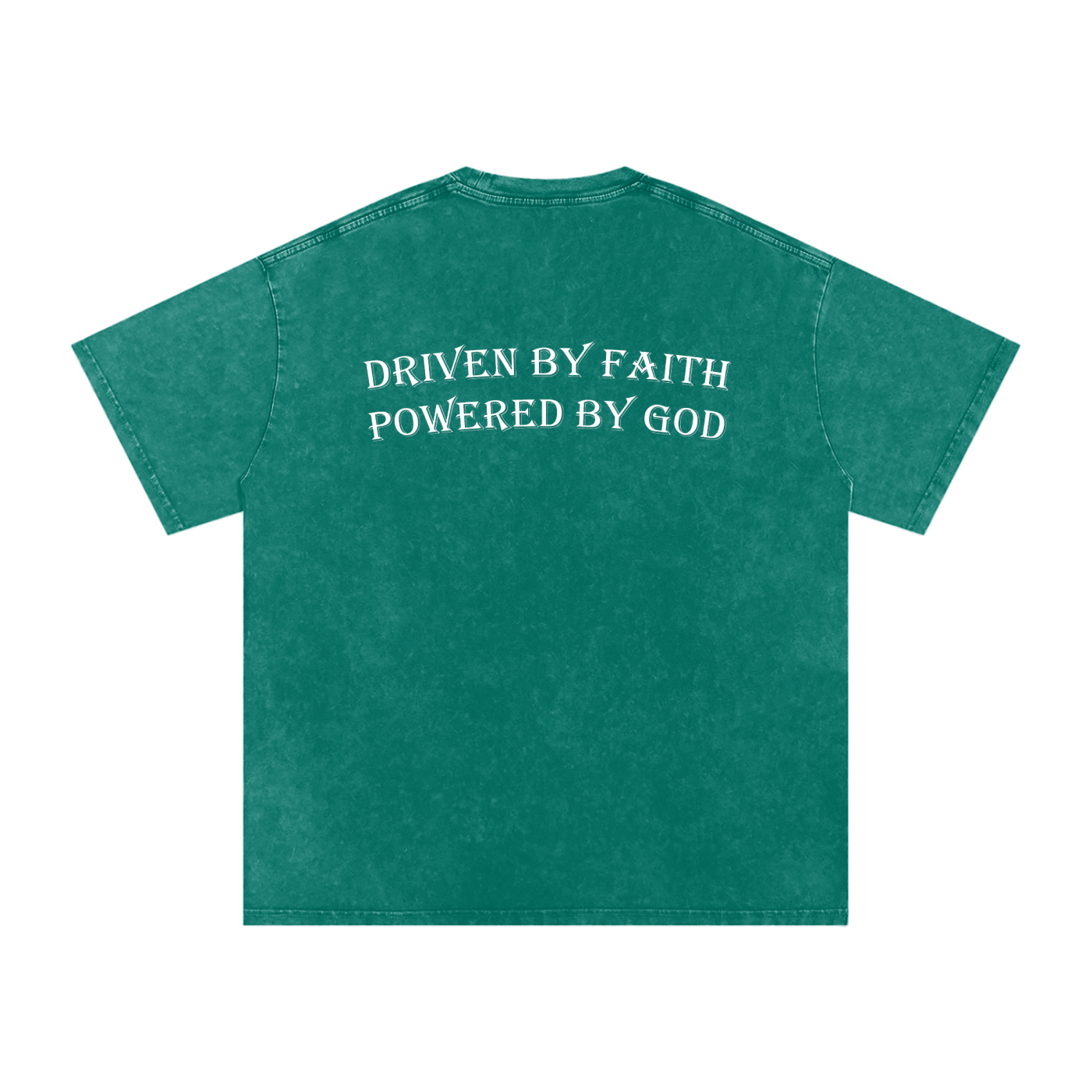 Driven By Faith Powered By God Back Oversized T-Shirt