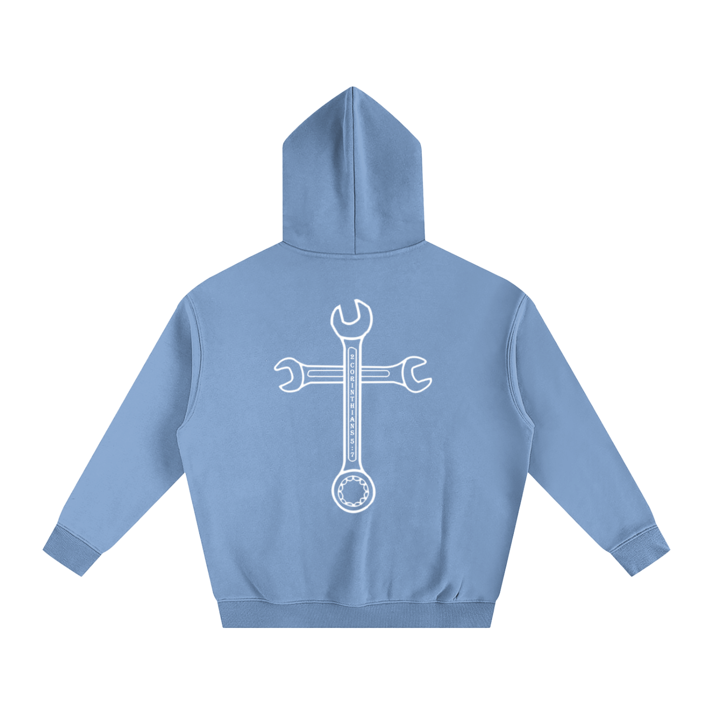 Driven By Faith Cross Back Oversize Fleeced Hoodie
