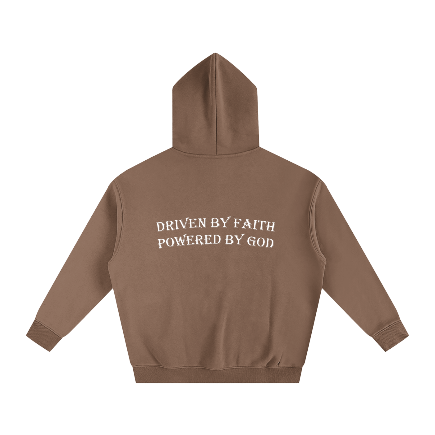 Driven By Faith Powered By God Back Oversize Fleeced Hoodie