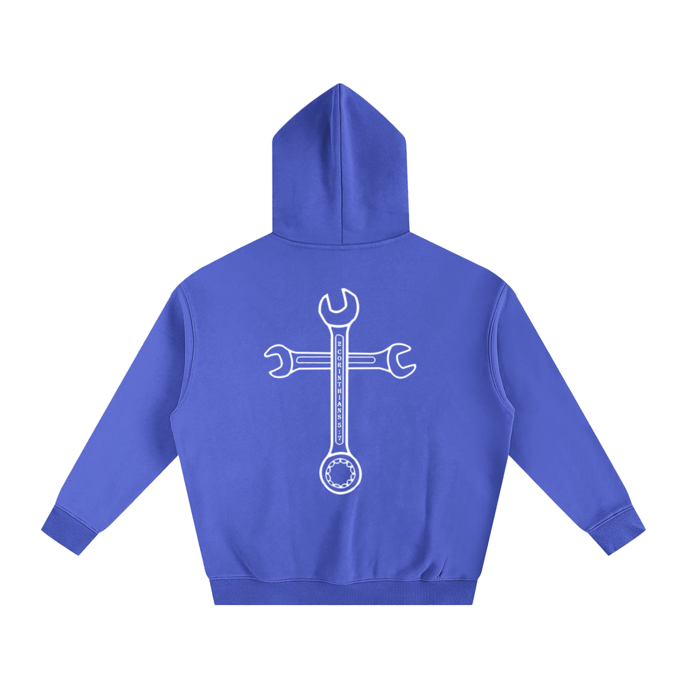 Driven By Faith Cross Back Oversize Fleeced Hoodie