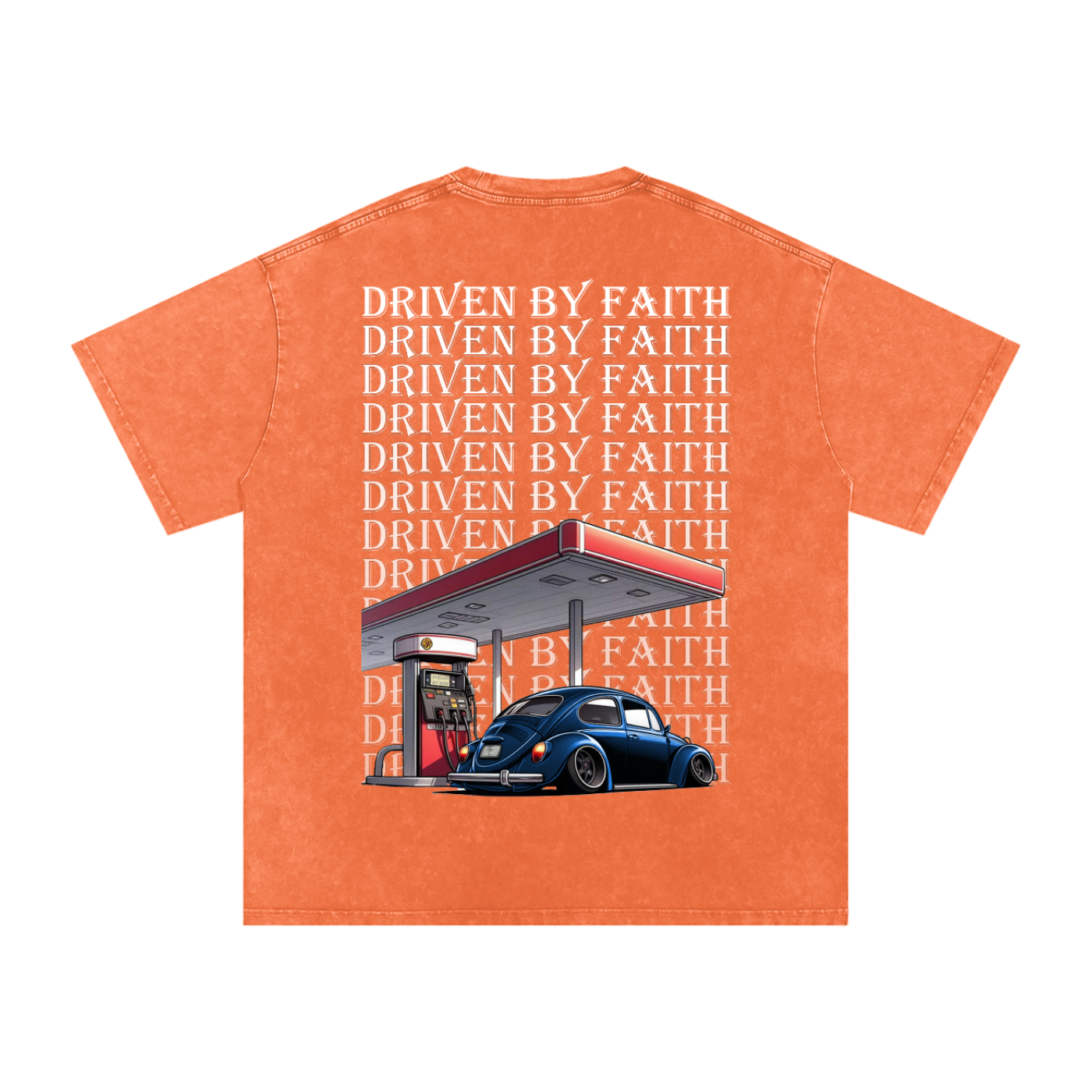 Driven By Faith Volkswagen Beetle Oversized Cotton T-Shirt