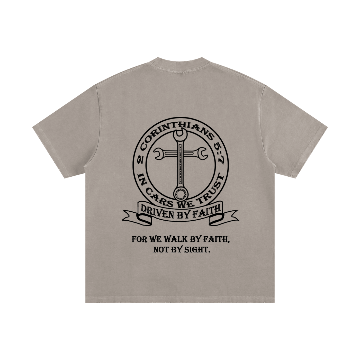 In Cars We Trust Heavyweight Vintage Washed Frayed T-Shirt