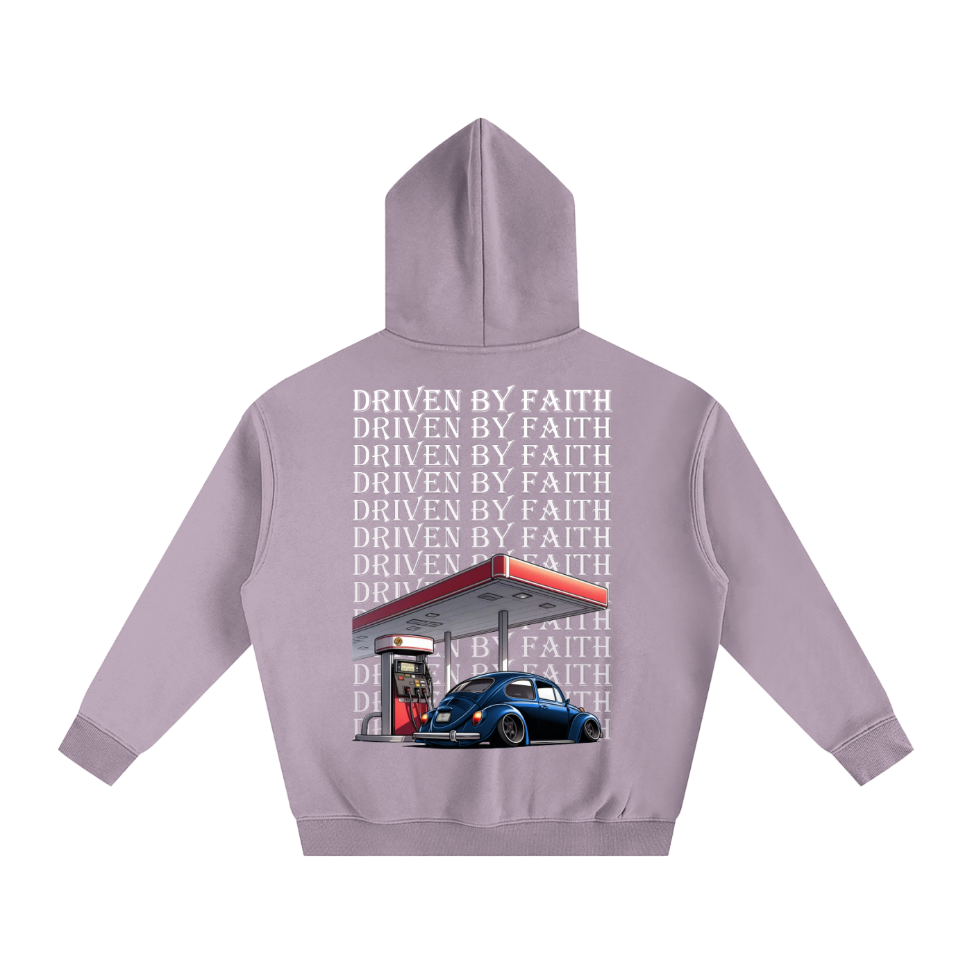 Driven By Faith Volkswagen Beetle Oversize Fleeced Hoodie