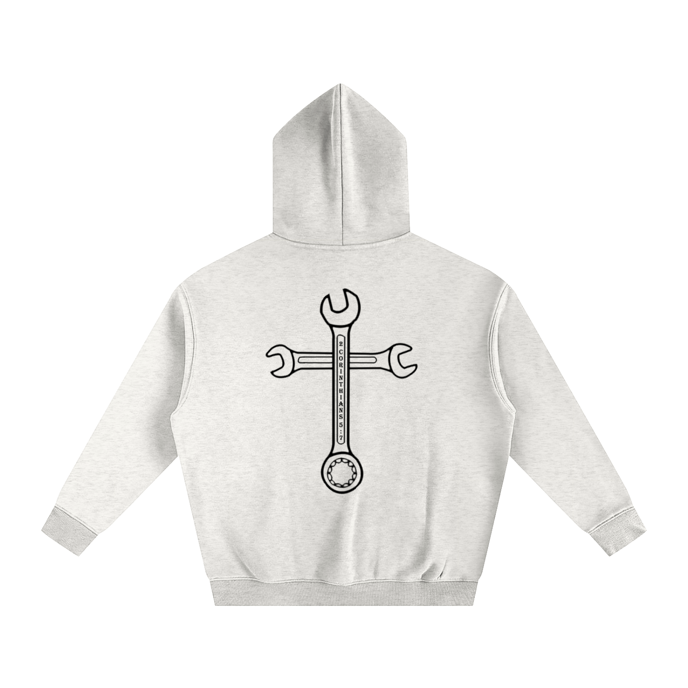 Driven By Faith Cross Back Oversize Fleeced Hoodie
