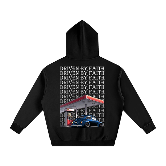 Driven By Faith Volkswagen Beetle Oversize Fleeced Hoodie