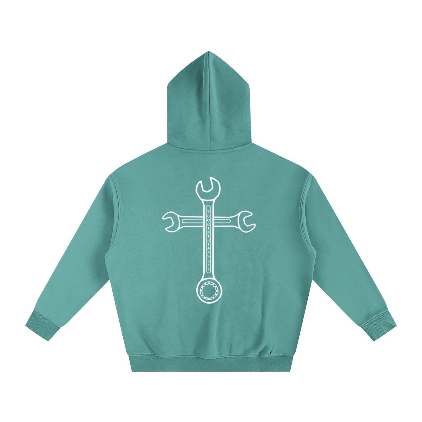 Driven By Faith Cross Back Oversize Fleeced Hoodie