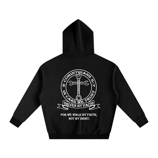 In Cars We Trust Oversize Fleeced Hoodie
