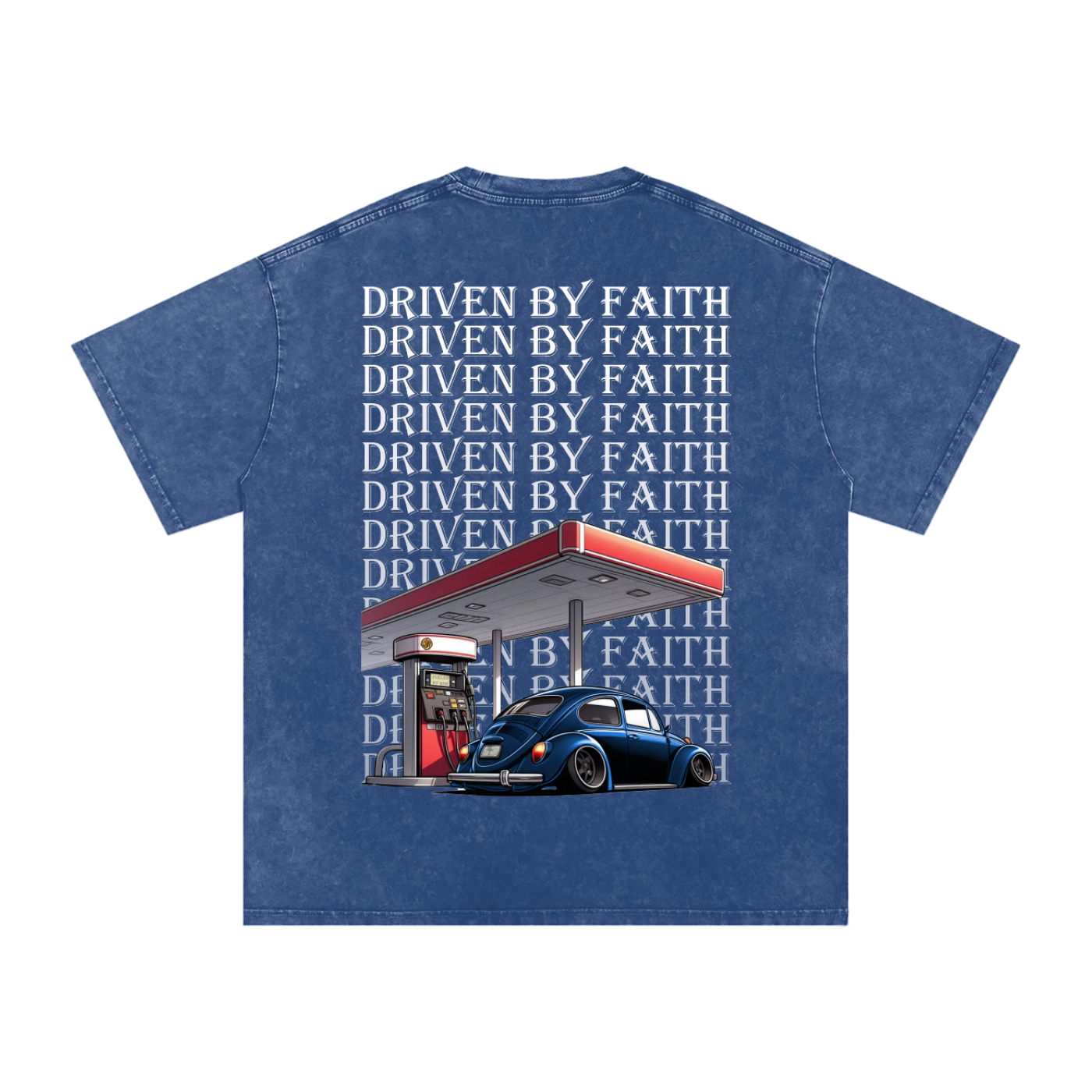 Driven By Faith Volkswagen Beetle Oversized Cotton T-Shirt