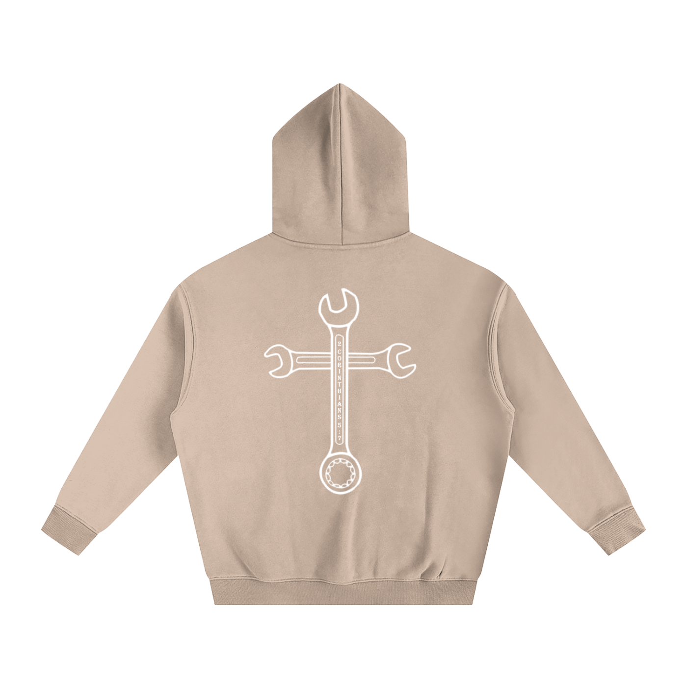 Driven By Faith Cross Back Oversize Fleeced Hoodie