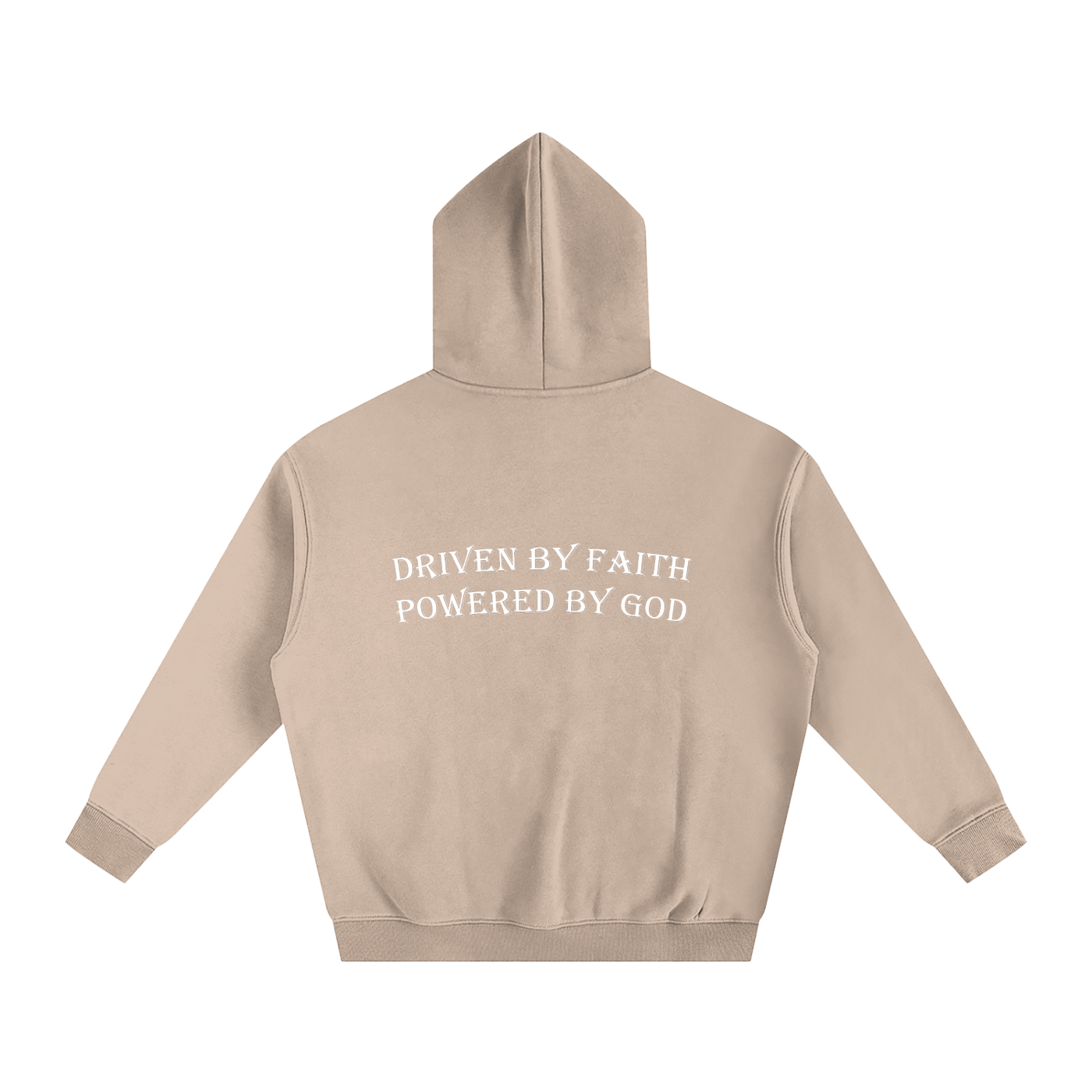 Driven By Faith Powered By God Back Oversize Fleeced Hoodie