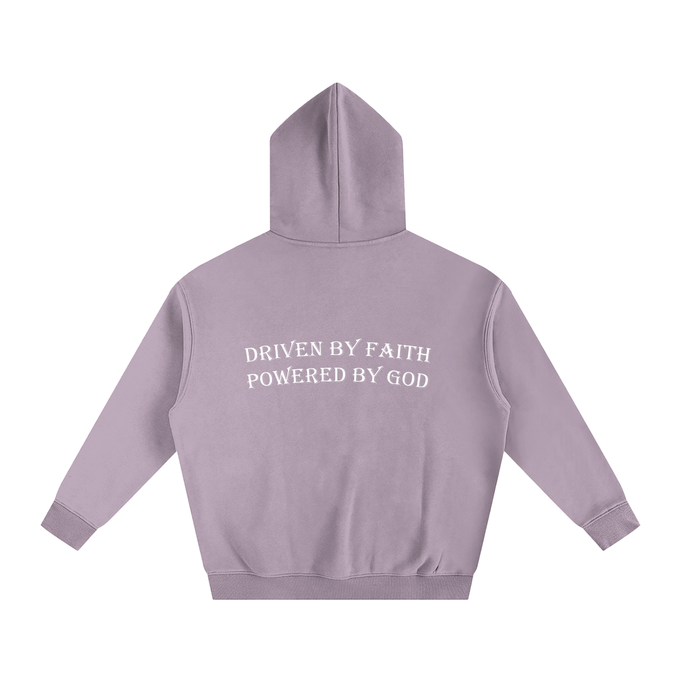 Driven By Faith Powered By God Back Oversize Fleeced Hoodie