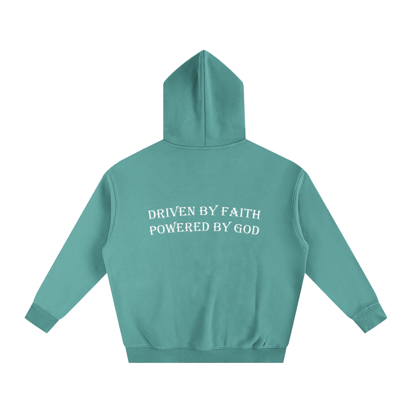 Driven By Faith Powered By God Back Oversize Fleeced Hoodie