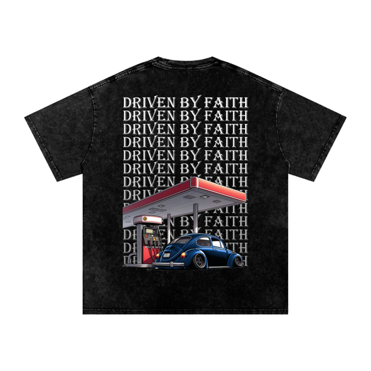 Driven By Faith Volkswagen Beetle Oversized Cotton T-Shirt