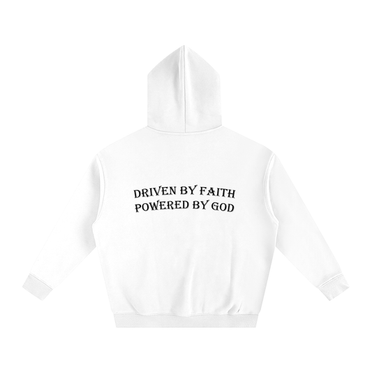 Driven By Faith Powered By God Back Oversize Fleeced Hoodie