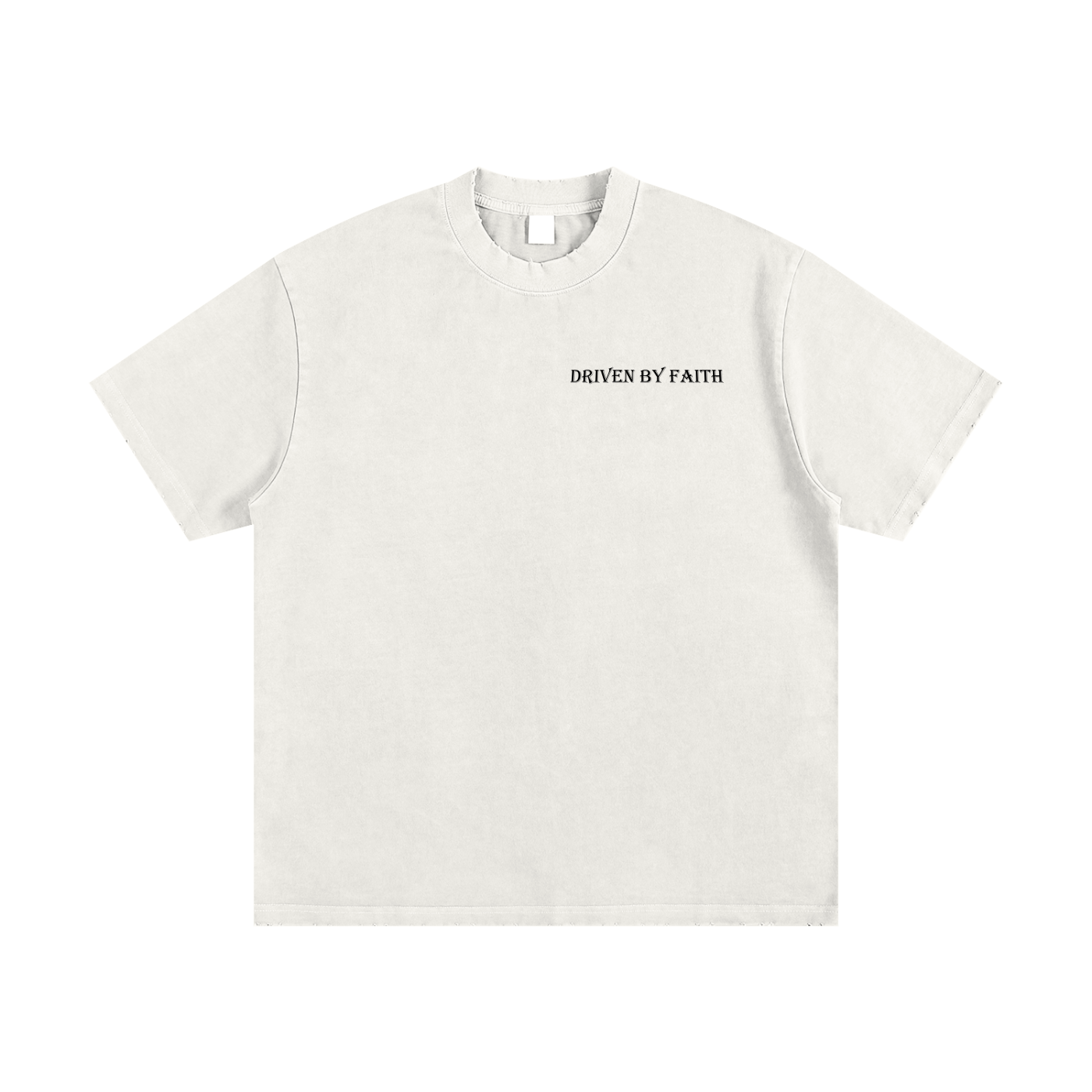Driven By Faith Heavyweight Vintage Washed Frayed T-Shirt