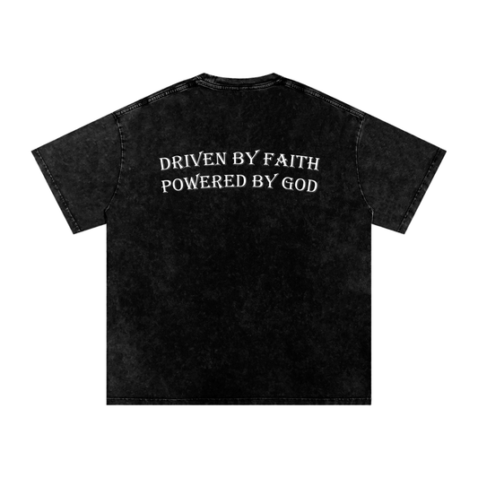 Driven By Faith Powered By God Back Oversized T-Shirt
